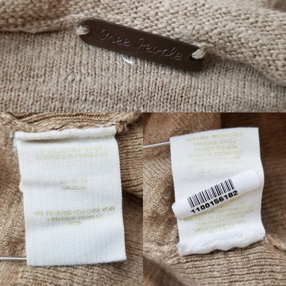 SOLD 🍒 Free People tan cowl neck top - Picture 8 of 8